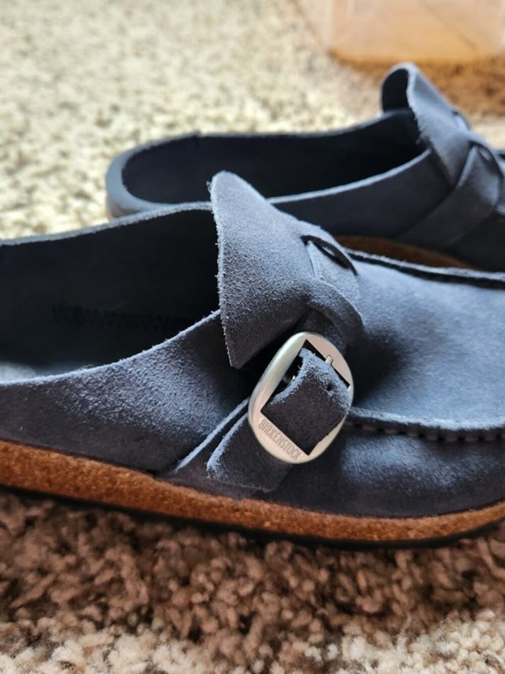 Birkenstock Buckley Clog Mules Navy Suede EU 37 | Like New
